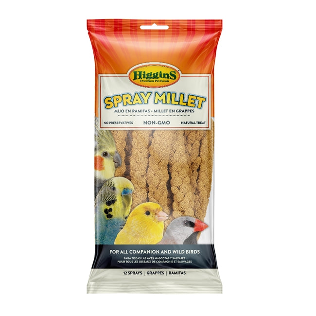 Higgins HIG60004 Spray Millet Birds Treat 12 Count