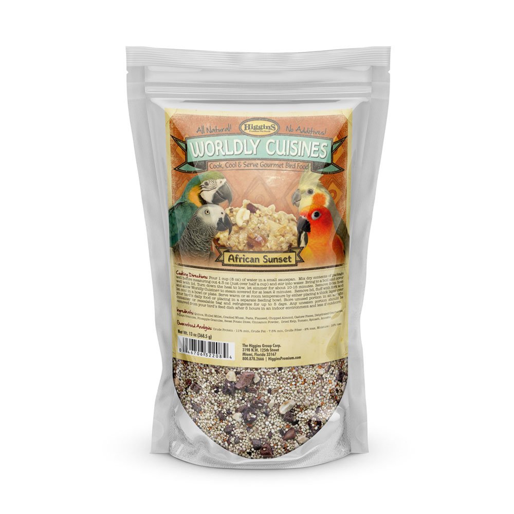 HIGGINS Worldly Cuisines African Sunset with Quinoa Gourmet Bird Food 13 Oz