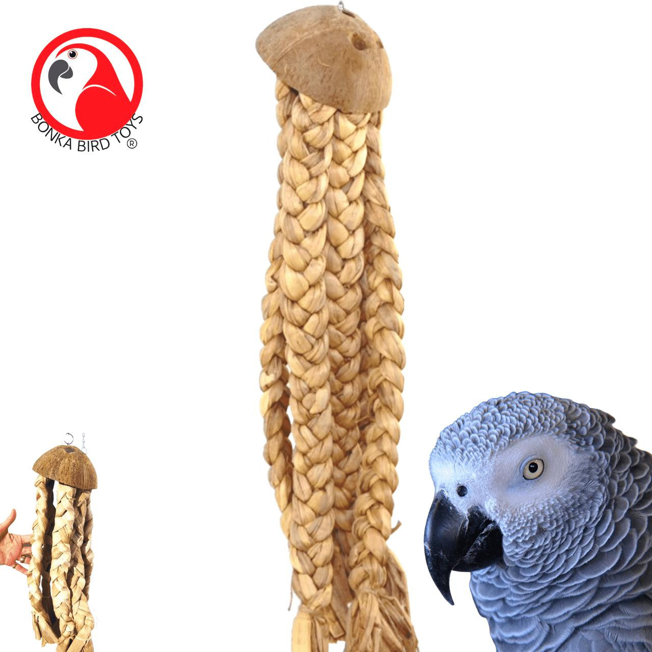 Bonka Bird Toys 1946 Huge Braided Coco Platt