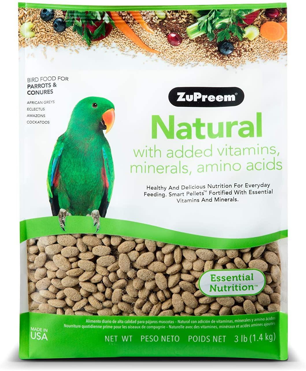 ZuPreem Natural Bird Food for Parrots & Conures