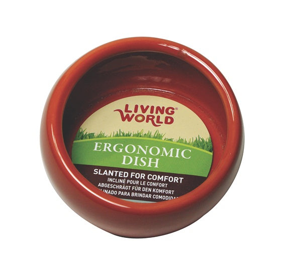 Hagen Living World Ergonomic Dish Large Terra Cotta/Ceramic