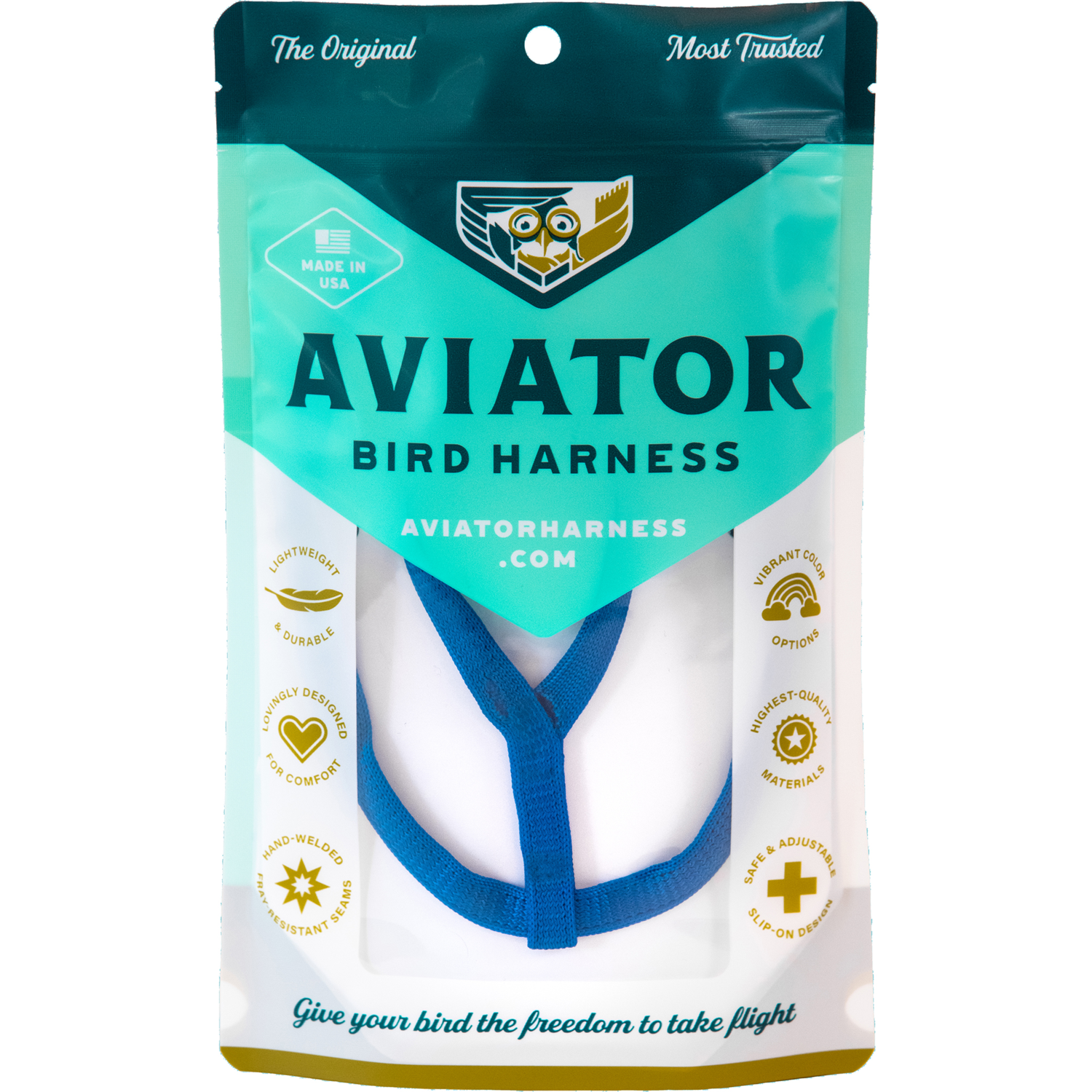 Aviator Bird Harness and Leash, Medium